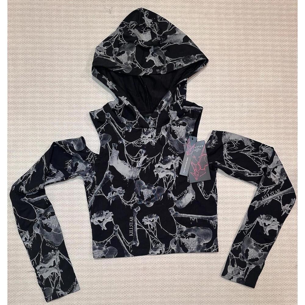 Killstar Black Pullover Hoodie “Catacombs Creatures”  Women’s Size S
